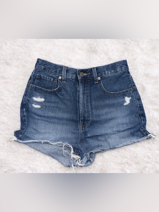 Uniqlo Pants - Uniqlo Distressed Denim Shorts Women’s Size 27 High Rise Raw Hem Cutoff Jean